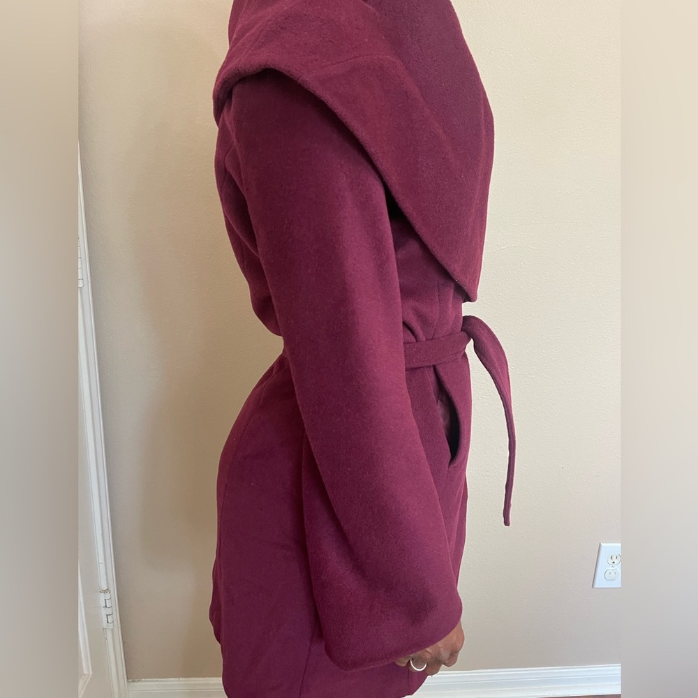 Elie Tahari Wool Wrap Coat - Picture 9 of 10